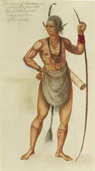 Indianer in Körperbemalung